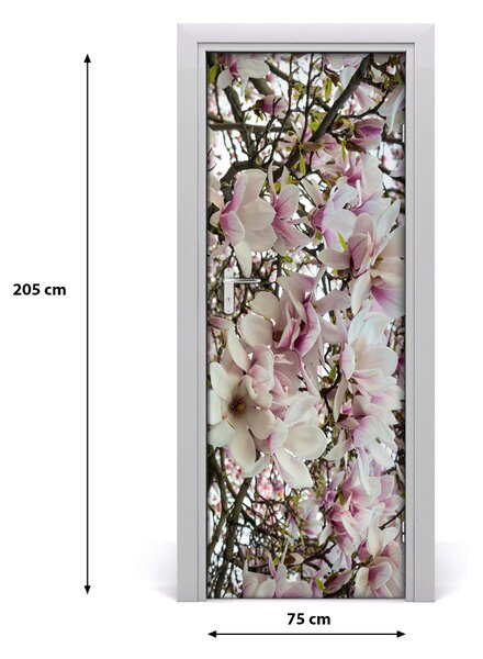 Autocolante pentru usi Wall Decal autocolant flori UȘĂ Magnolia
