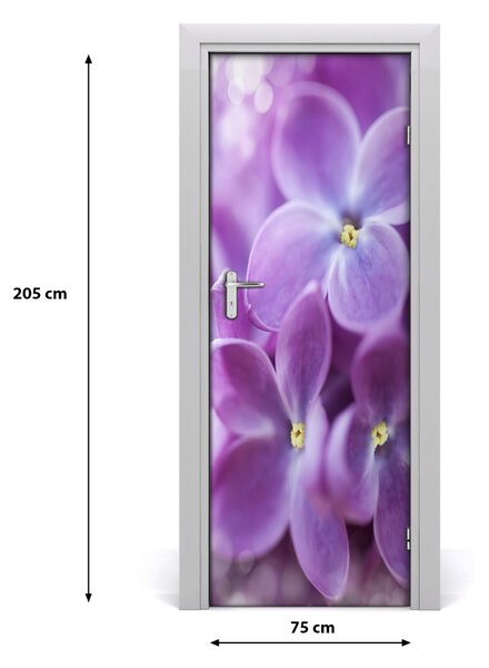 Autocolante pentru usi flori de liliac