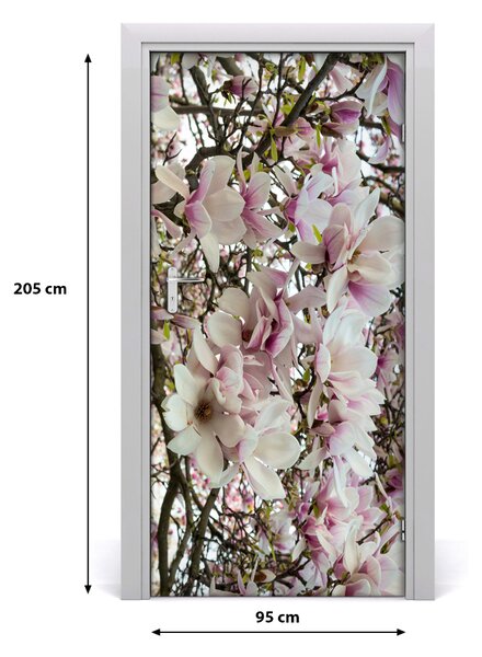 Autocolante pentru usi Wall Decal autocolant flori UȘĂ Magnolia