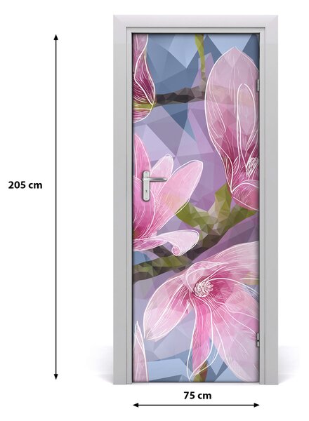 Autocolante pentru usi Furnir adeziv imagini de fundal ușă Magnolia
