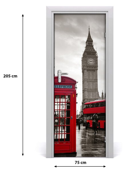 Autocolante pentru usi Ușă autoadeziv pe Big Ben, Londra