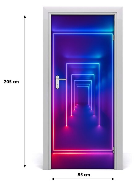 Autocolante pentru usi Autoadeziv Neon Blue Door
