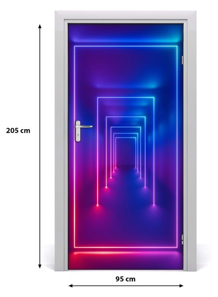 Autocolante pentru usi Autoadeziv Neon Blue Door