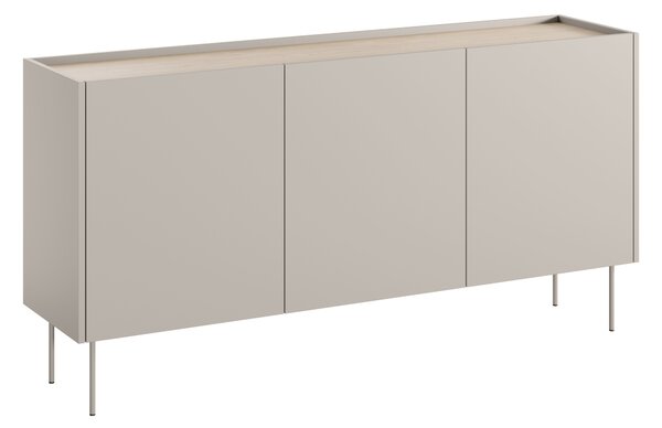 Comodă cu picioare metalice Desin 170 cm - cashmir / stejar nagano