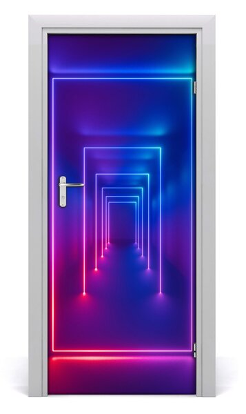 Autocolante pentru usi Autoadeziv Neon Blue Door