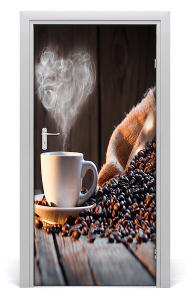 Autocolante pentru usi ceașcă de cafea