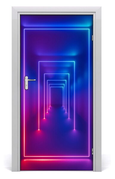 Autocolante pentru usi Autoadeziv Neon Blue Door