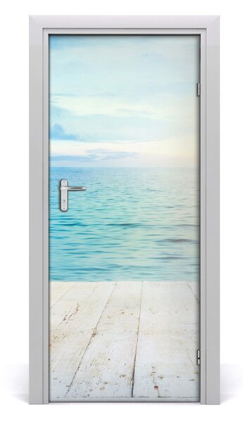 Autocolante pentru usi plaja tropicala