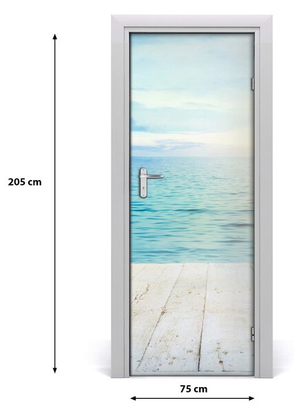 Autocolante pentru usi plaja tropicala