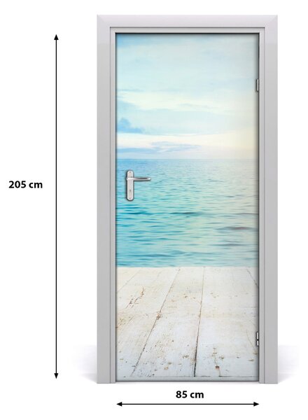 Autocolante pentru usi plaja tropicala