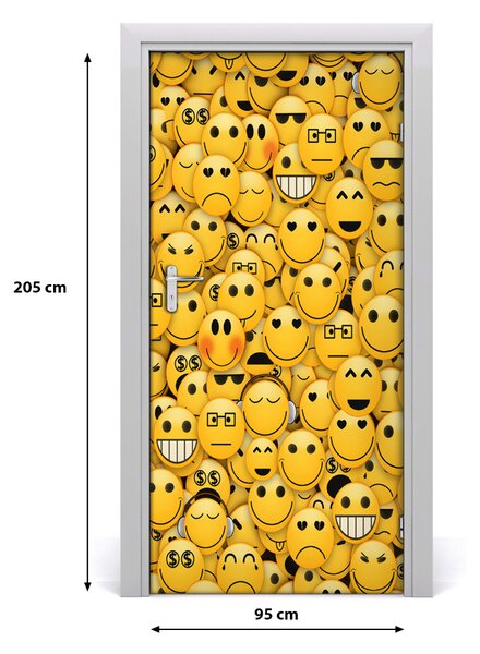 Autocolante pentru usi Emoticons uși autoadezive