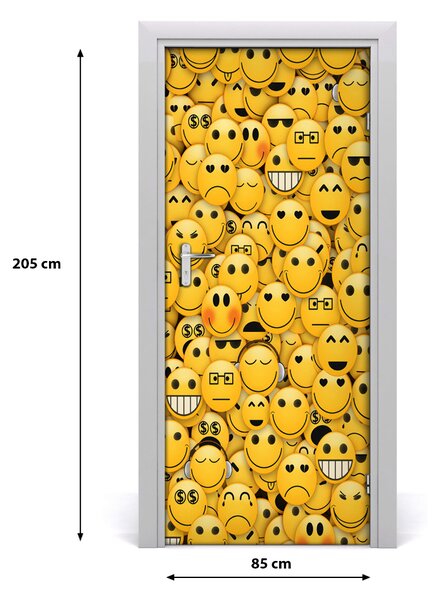 Autocolante pentru usi Emoticons uși autoadezive