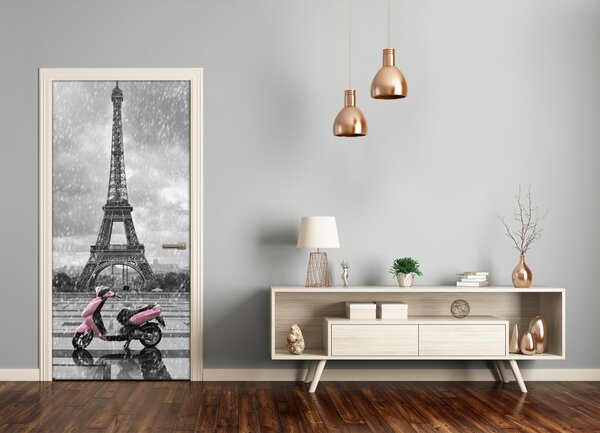 Autocolante pentru usi Autoadeziv UȘĂ Turnul Eiffel scuter