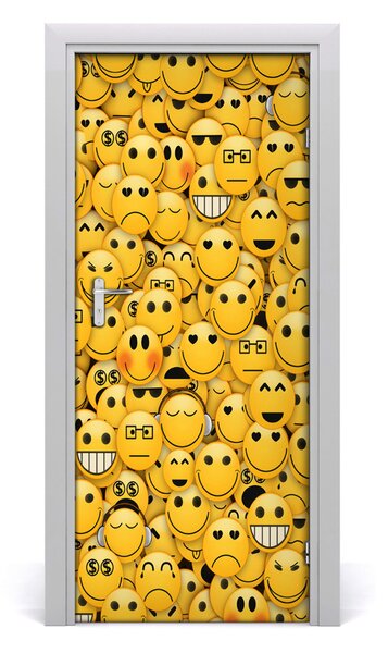 Autocolante pentru usi Emoticons uși autoadezive