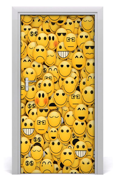 Autocolante pentru usi Emoticons uși autoadezive