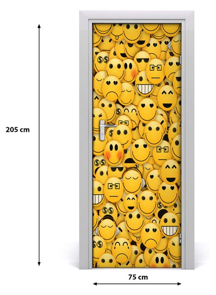 Autocolante pentru usi Emoticons uși autoadezive