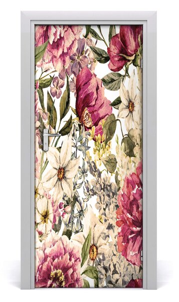 Autocolante pentru usi model floral