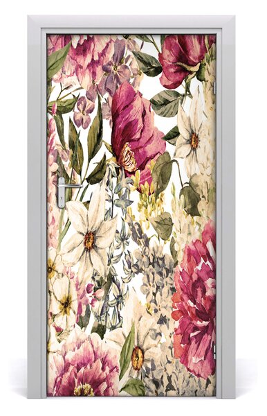Autocolante pentru usi model floral
