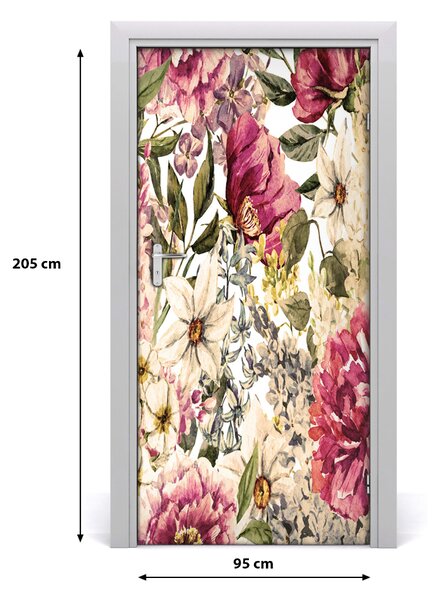 Autocolante pentru usi model floral