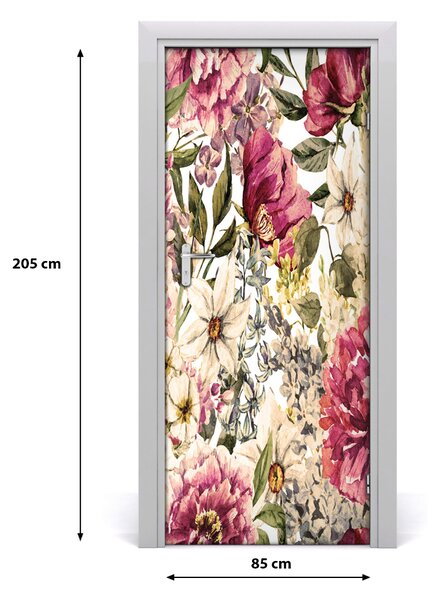 Autocolante pentru usi model floral