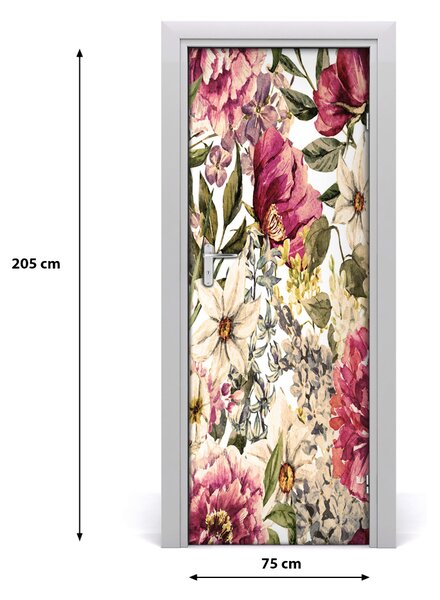 Autocolante pentru usi model floral