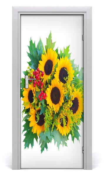 Autocolante pentru usi Autocolant de perete decal DOOR Sunflowers