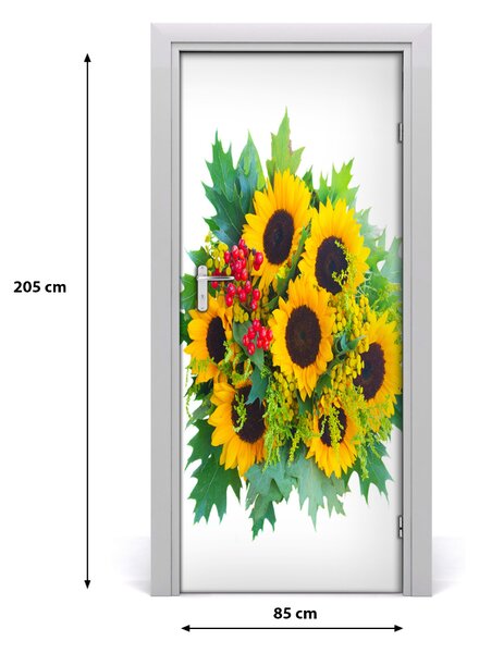 Autocolante pentru usi Autocolant de perete decal DOOR Sunflowers
