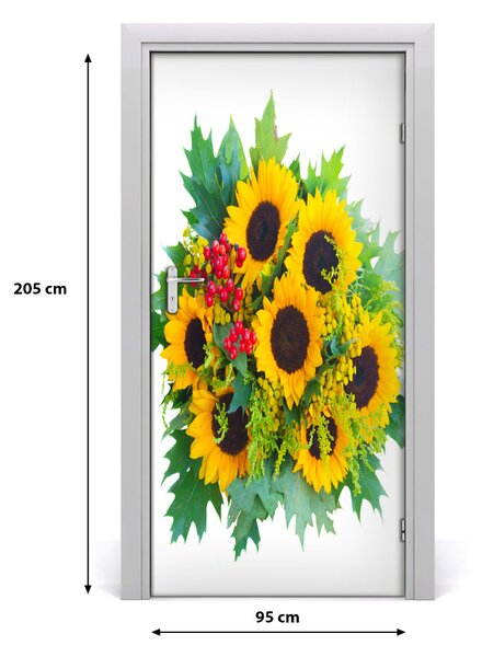 Autocolante pentru usi Autocolant de perete decal DOOR Sunflowers