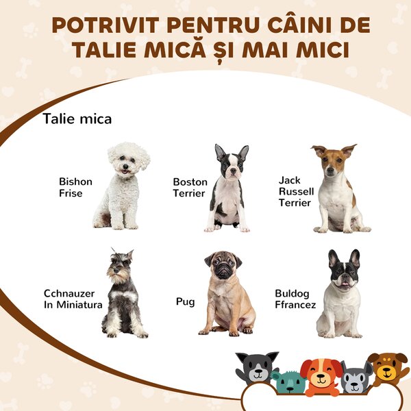 PawHut Cușcă pentru Câini, din Lemn și Deschideri în Formă de Lăbuță, Inimă și Os, Culcuș, Stejar | Aosom Romania