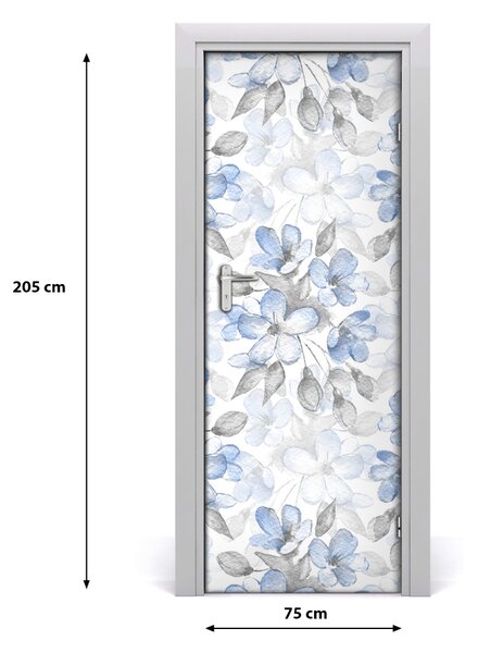 Autocolante pentru usi model floral