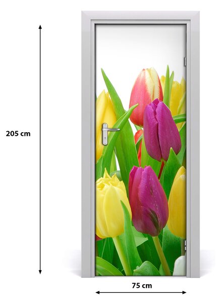 Autocolante pentru usi Wall Decal autocolant lalele UȘĂ Flori