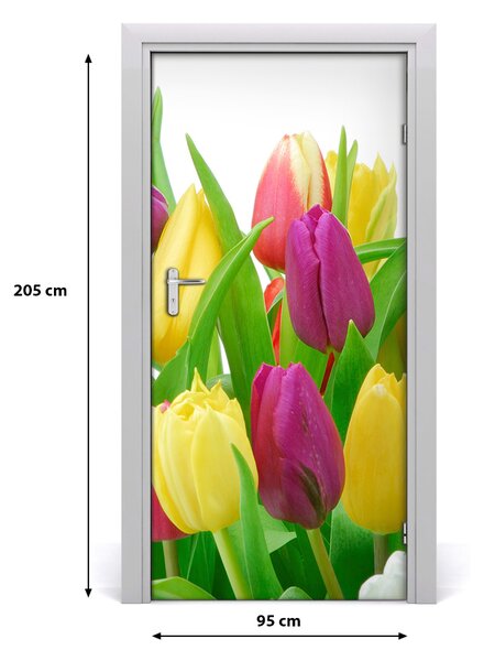 Autocolante pentru usi Wall Decal autocolant lalele UȘĂ Flori