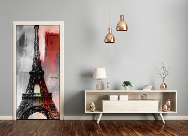 Autocolante pentru usi usa autoadeziv Turnul Eiffel