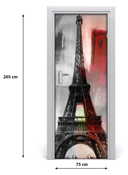 Autocolante pentru usi usa autoadeziv Turnul Eiffel