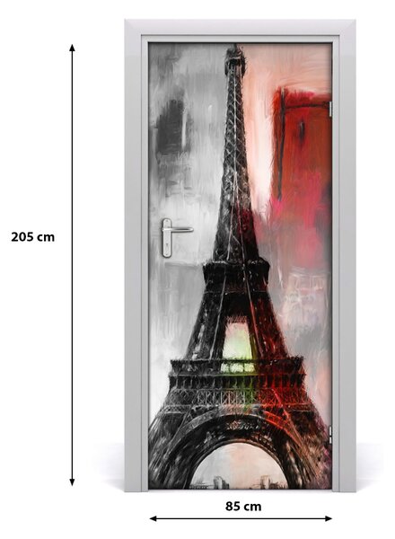 Autocolante pentru usi usa autoadeziv Turnul Eiffel