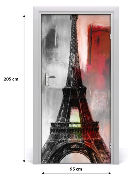 Autocolante pentru usi usa autoadeziv Turnul Eiffel