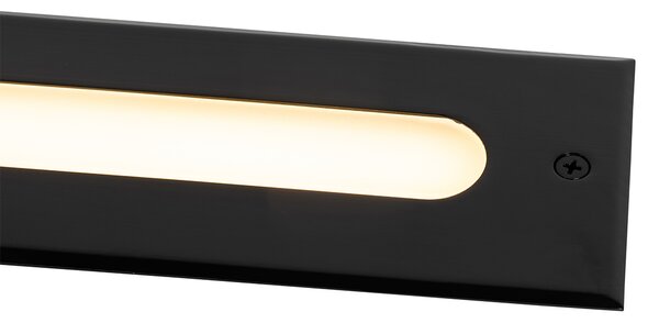 Set de 4 spoturi moderne de sol negre 30 cm incl. LED IP65 - Eline