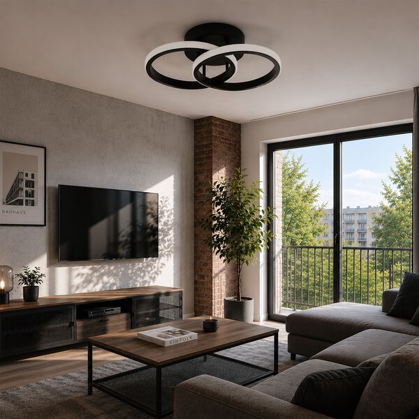 Lampă de plafon LED LHJ121-C Neagră