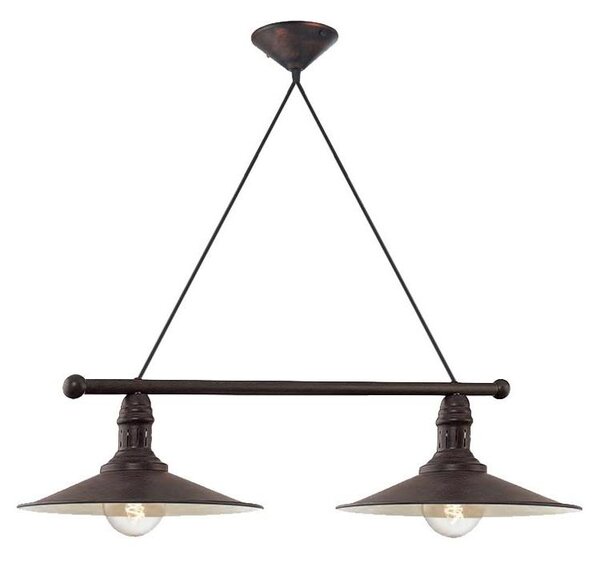 Brilagi - Lustră suspendată pe cablu FORGE 2xE27/60W/230V maro