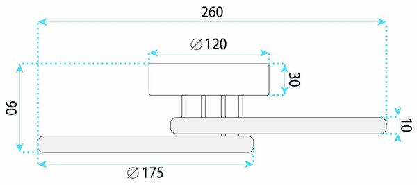 Lampă de plafon LED LHJ121-C Neagră