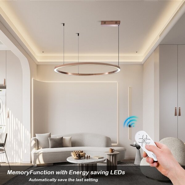 Immax NEO 07327L - lustră LED reglabilă pe cablu FINO 55W/230V 80 cm aur roz Tuya + telecomandă