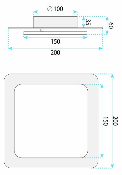 Aplică de perete LED LHJ123-W Neagră
