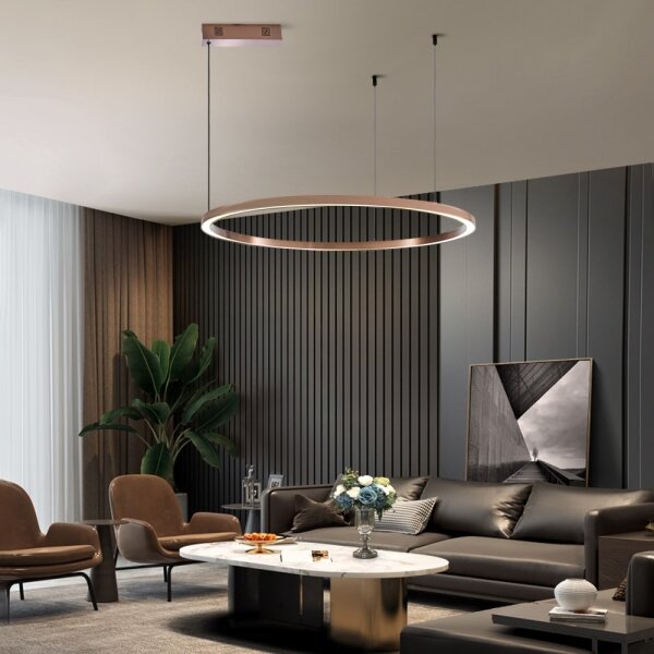 Immax NEO 07327L - lustră LED reglabilă pe cablu FINO 55W/230V 80 cm aur roz Tuya + telecomandă