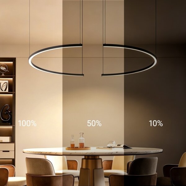 Immax NEO 07329L - Lampă LED reglabilă suspendată pe cablu FINO 72W/230V 120 cm neagră Tuya+telecomandă
