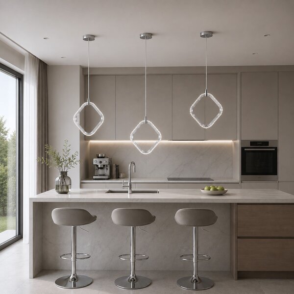 Lampă suspendată LED LHJ127-W Crom