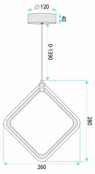 Lampă suspendată LED LHJ127-W Crom
