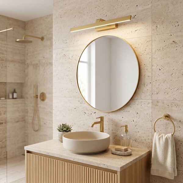 Aplică LED pentru baie SWE008-1W 58cm BRUSH GOLD