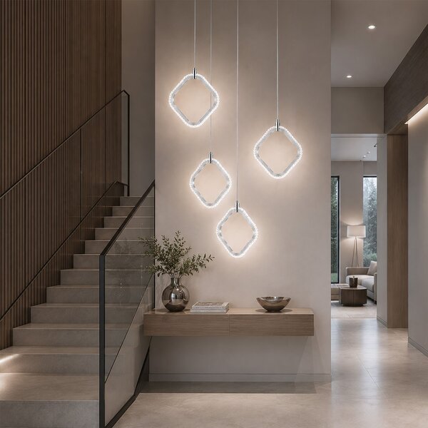 Lampă suspendată LED LHJ127-W Crom