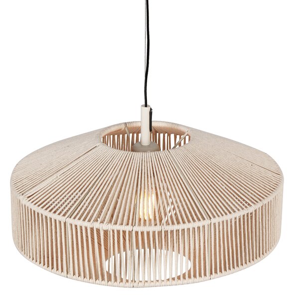 Lampă suspendată Japandi maro cu frânghie 46cm - Svea