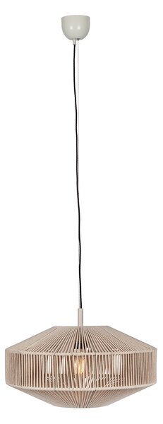 Lampă suspendată Japandi maro cu frânghie 46cm - Svea